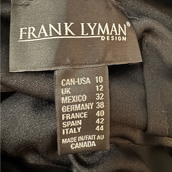 Frank Lyman Design Black Vneck Dress Size 10 NWT Brand New - Picture 10 of 12